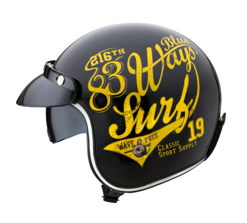 Мотоциклетний шолом W-TEC Café Racer чорно-жовтий XL (61-62)