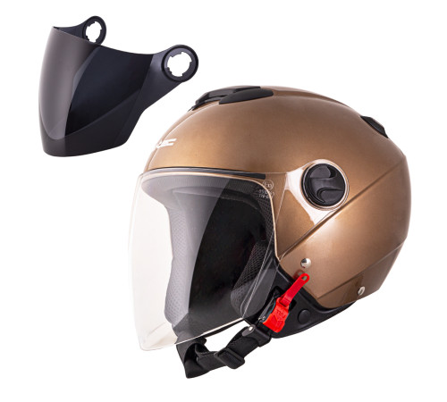 Мотоциклетний шолом W-TEC Yucato - коричневий / S (55-56)