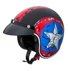 Мотоциклетний шолом W-TEC Café Racer червоно-чорний  XL (61-62)