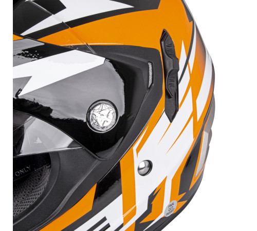 Мотоциклетний шолом W-TEC Dualsport - чорно-флуо-оранжевий / S (55-56)