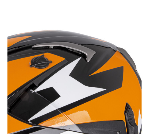 Мотоциклетний шолом W-TEC Dualsport - чорно-флуо-оранжевий / S (55-56)