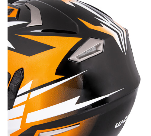 Мотоциклетний шолом W-TEC Dualsport - чорно-флуо-оранжевий / S (55-56)