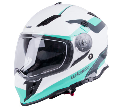 Мотоциклетний шолом W-TEC V331 - білий / XS (53-54)