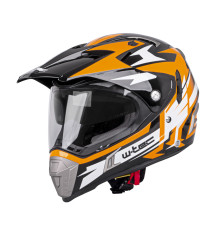 Мотоциклетний шолом W-TEC Dualsport - чорно-флуо-оранжевий / L (59-60)