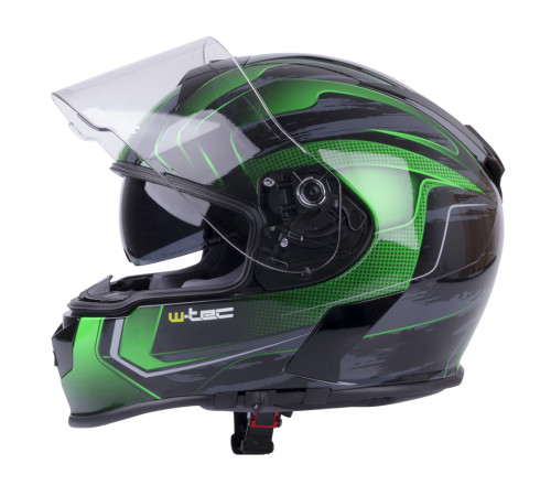 Мотоциклетний шолом W-TEC V126 - зелений / S (55-56)