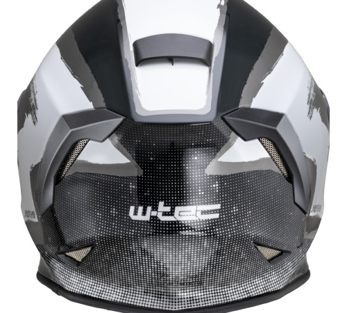 Мотоциклетний шолом W-TEC Integra Graphic - чорно-білий / S (55-56)