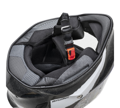 Мотоциклетний шолом W-TEC Integra Graphic - чорно-білий / S (55-56)