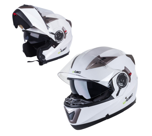 Мотоциклетний шолом W-TEC YM-925 - біло-бронзовий / L (59-60)