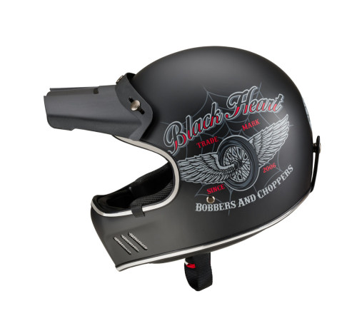 Мотоциклетний шолом W-TEC чорний Heart Retron L(59-60)