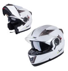 Мотоциклетний шолом W-TEC YM-925 - біло-бронзовий / XXL (63-64)