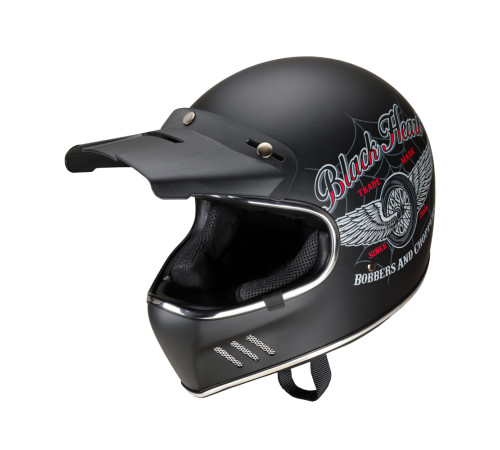 Мотоциклетний шолом W-TEC чорний Heart Retron M (57-58)