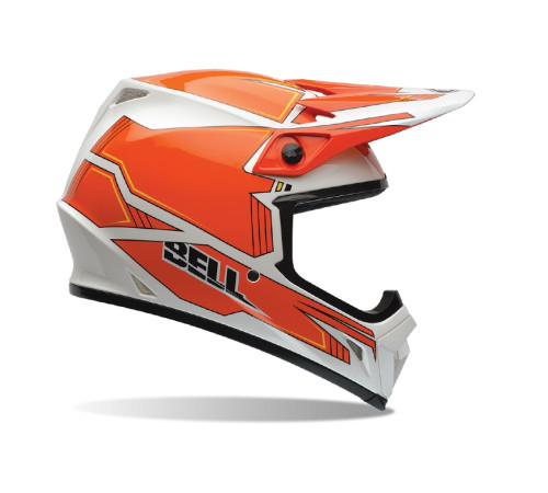 Шолом для мотокросу BELL MX-9 - помаранчево-білий / L (59-60)
