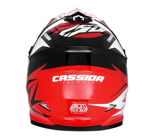 Шолом для мотокросу Cassida Cross Cup Two - червоно-чорний/ XL (61-62)
