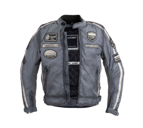 Чоловіча текстильна мотокуртка W-TEC Patriot - сірий / 4XL