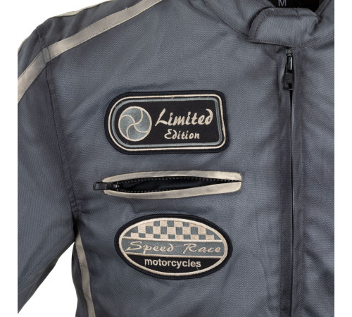 Чоловіча текстильна мотокуртка W-TEC Patriot - сірий / 4XL