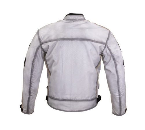 Чоловіча текстильна мотокуртка W-TEC Patriot - білий / 3XL