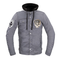 Чоловіча мотокуртка W-TEC Black Heart Garage Built Jacket - сірий/3XL