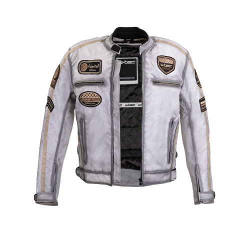 Чоловіча текстильна мотокуртка W-TEC Patriot - білий / S
