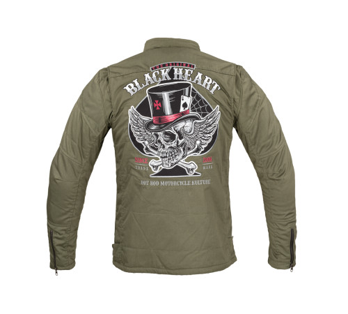 Чоловіча мотокуртка W-TEC Black Heart Hat Skull Jacket - хакі/M