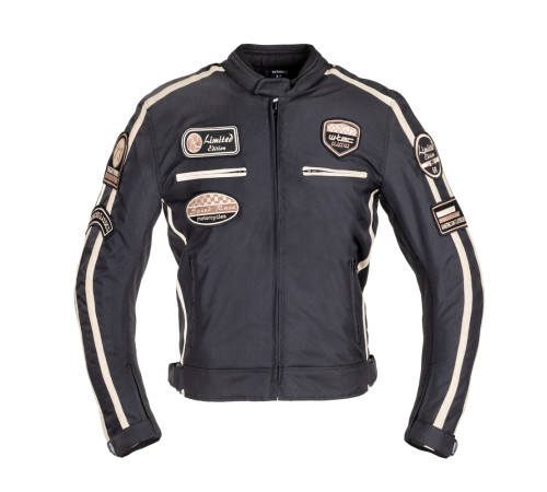 Чоловіча текстильна мотокуртка W-TEC Patriot - чорний / 4XL