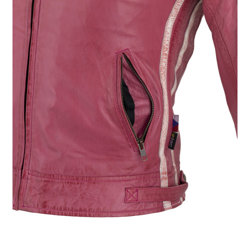 Жіноча шкіряна мотокуртка W-TEC Sheawen Lady Pink - рожева/S Жіноча шкіряна мотокуртка W-TEC Sheawen Lady Pink - рожева/S