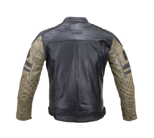 Чоловіча шкіряна мото куртка W-TEC Kostec - чорний/XL