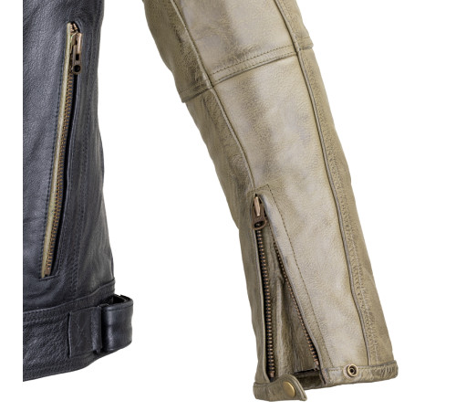 Чоловіча шкіряна мото куртка W-TEC Kostec - чорний/XL