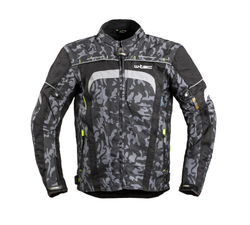 Чоловіча мотокуртка W-TEC Torebaro - чорно-сірий / 6XL