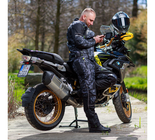 Чоловіча мотокуртка W-TEC Torebaro - чорно-сірий / 6XL