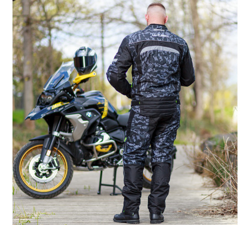 Чоловіча мотокуртка W-TEC Torebaro - чорно-сірий / 6XL