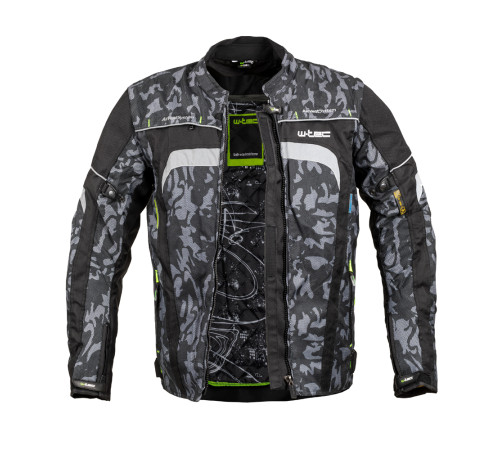 Чоловіча мотокуртка W-TEC Torebaro - чорно-сірий / 6XL