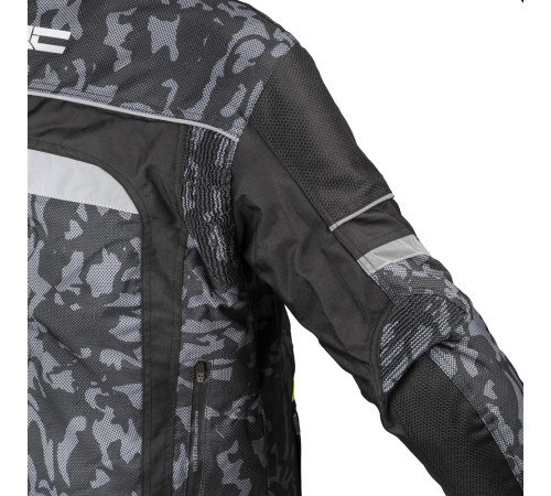 Чоловіча мотокуртка W-TEC Torebaro - чорно-сірий / 6XL