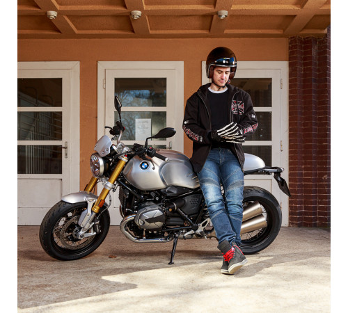 Чоловічий світшот з капюшоном W-TEC Black Heart Vintage Iron - чорний/3XL