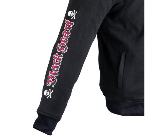 Чоловічий світшот з капюшоном W-TEC Black Heart Vintage Iron - чорний/3XL
