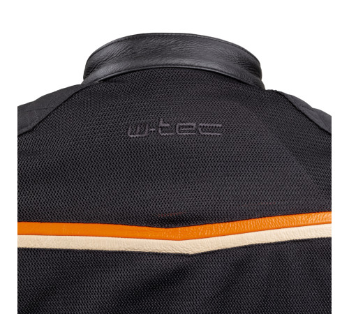 Чоловіча літня мото-куртка W-TEC 2Stripe - чорний / XL Чоловіча літня мото-куртка W-TEC 2Stripe - чорний / XL