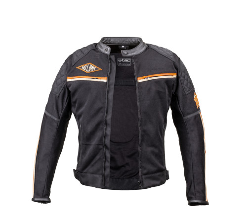 Чоловіча літня мото-куртка W-TEC 2Stripe - чорний / 3XL