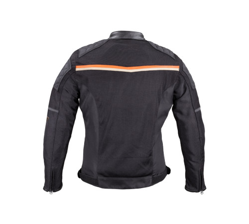 Чоловіча літня мото-куртка W-TEC 2Stripe - чорний / 3XL