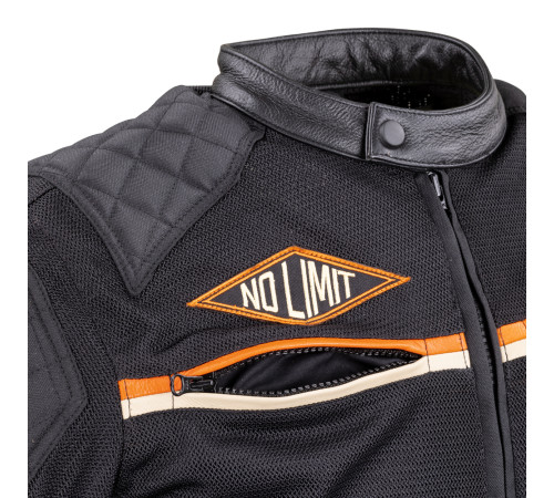 Чоловіча літня мото-куртка W-TEC 2Stripe - чорний / 3XL