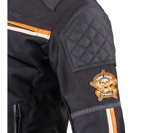 Чоловіча літня мото-куртка W-TEC 2Stripe - чорний / 3XL
