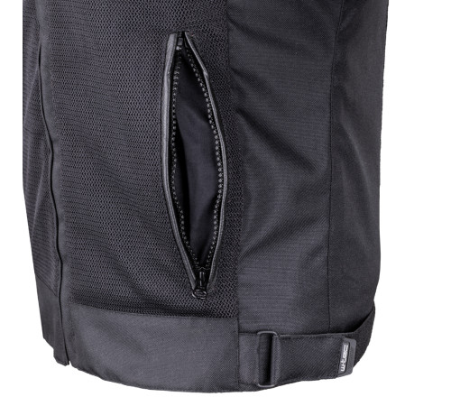 Чоловіча літня мото-куртка W-TEC 2Stripe - чорний / 3XL