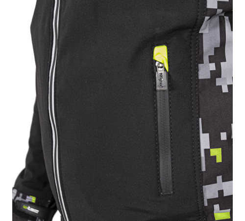 Чоловіча мото-куртка з капюшоном Softshell W-TEC Kybero - розмір 6XL / чорний