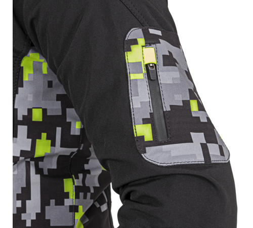 Чоловіча мото-куртка з капюшоном Softshell W-TEC Kybero - розмір 6XL / чорний