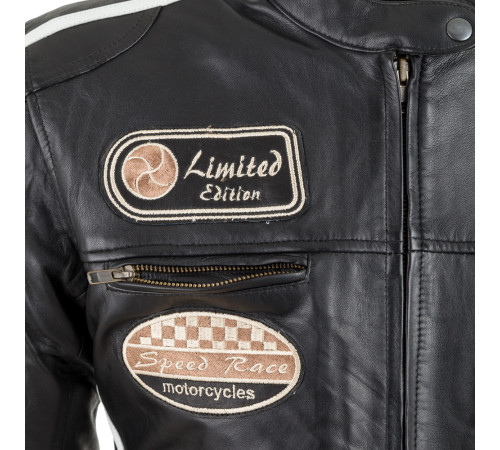 Жіноча шкіряна мотокуртка W-TEC Sheawen Lady - чорна/М