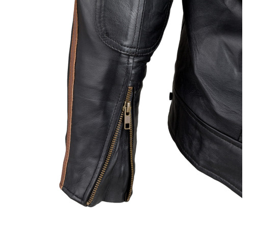 Жіноча шкіряна мотокуртка W-TEC Sheawen Lady - чорна/М