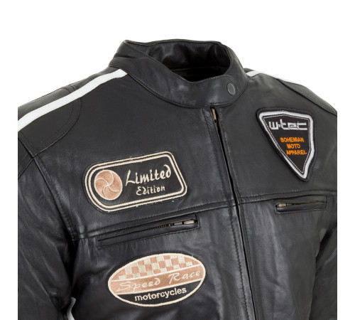 Жіноча шкіряна мотокуртка W-TEC Sheawen Lady - чорна/XXL