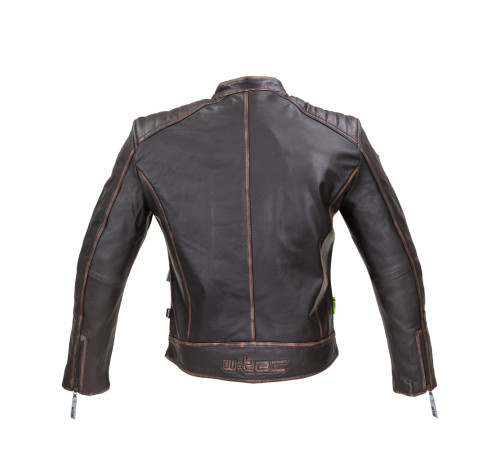 Шкіряна мото куртка W-TEC Embracer - темно-коричнева / 4XL