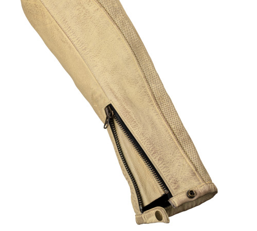 Чоловіча шкіряна мото куртка W-TEC Retro - коричнево-бежевий/M