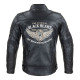 Чоловіча шкіряна мото куртка W-TEC Black Heart Wings Leather Jacket - чорний/М