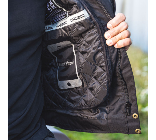 Чоловіча мотокуртка W-TEC Jawo - чорний / XL