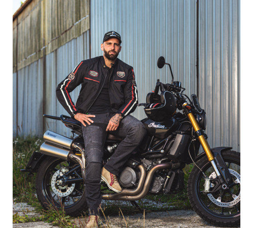 Чоловіча мотокуртка W-TEC Jawo - чорний / XXL